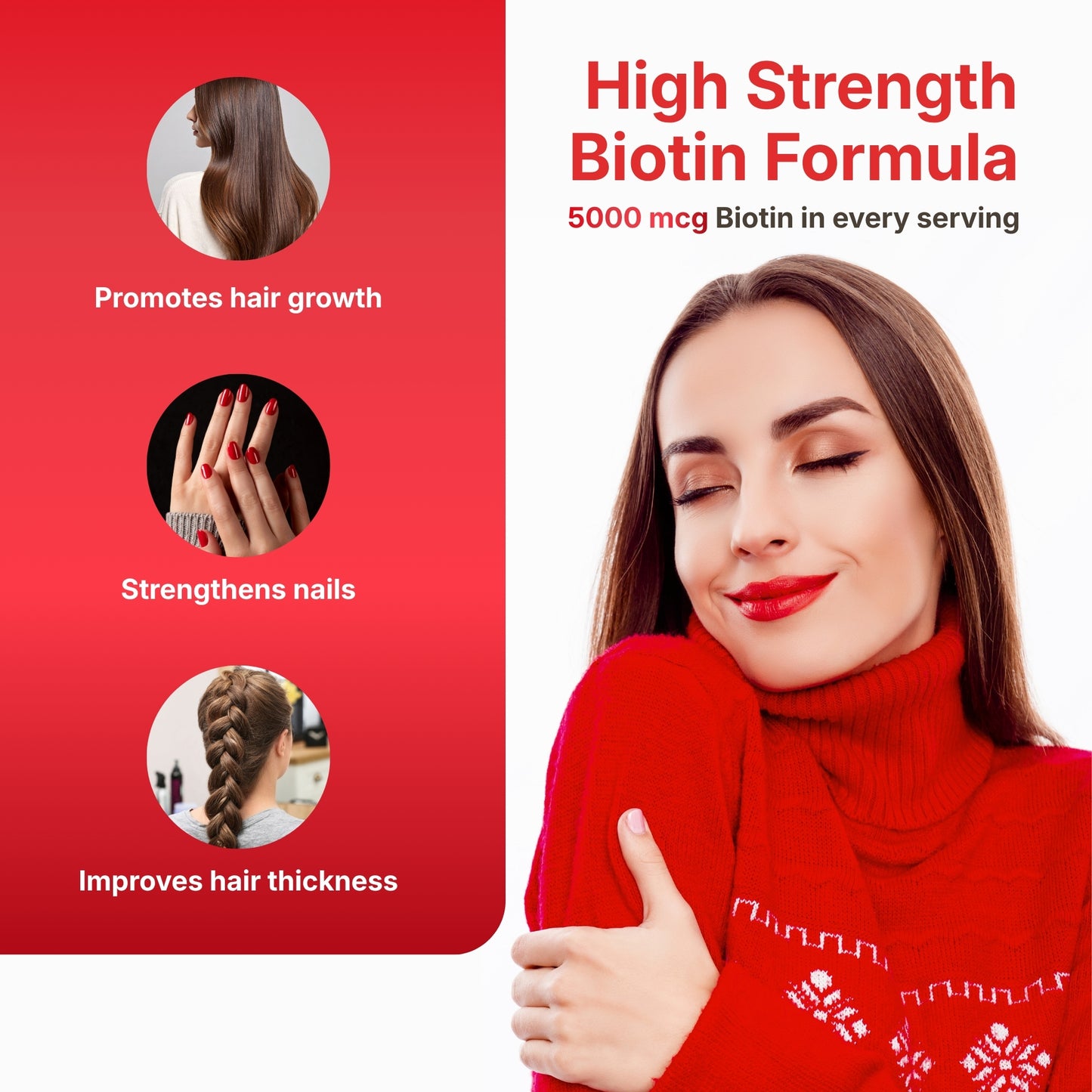 Biotin Gummies | Hair, Skin & Nail Support | 60 Gummies