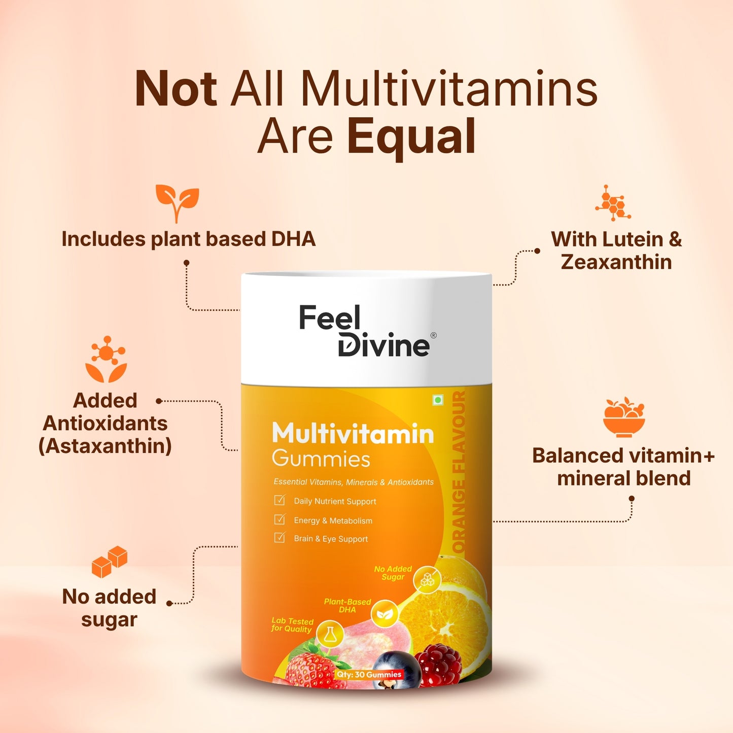 Multivitamin Gummies | Daily Health & Immunity Support | 30 Gummies)