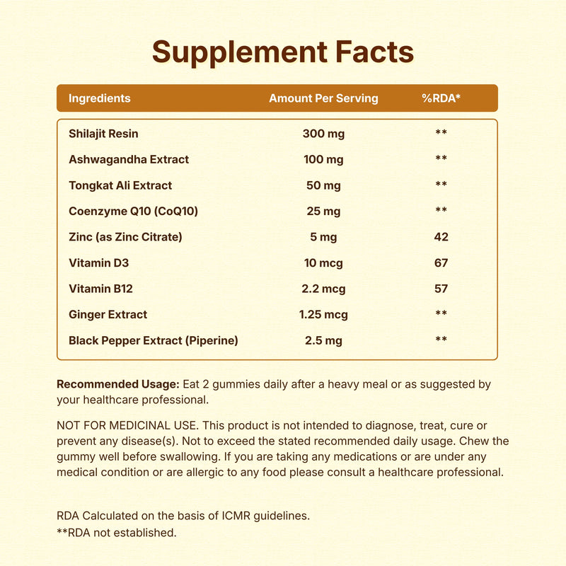 Shilajit Gummies | Energy & Stamina Support